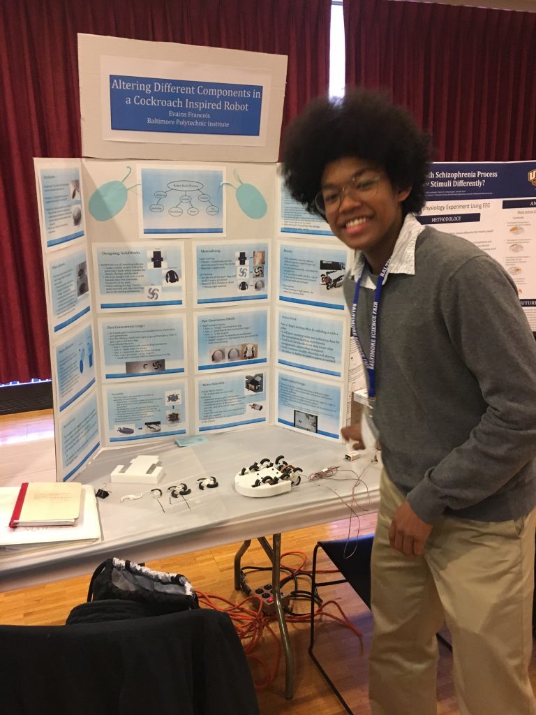 High school intern Evains Francois won awards at Baltimore Science Fair ...